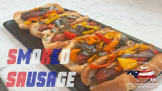 How to grill Sausage and Peppers  Prohibition BBQ  2 Guys Grilling [upl. by Ellednek]