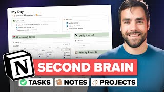 The ULTIMATE Second Brain Setup in Notion [upl. by Einnaj444]