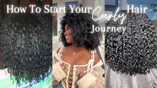 How to Start Your Curly Hair Journey  Transition to Natural Hair Tips amp Tricks [upl. by Uyr]