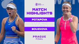 Anastasia Potapova vs Marie Bouzkova  2022 Prague Final  WTA Match Highlights [upl. by Quintina89]