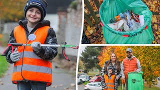 Boy 5 inspired to keep streets clean becomes Britains youngest litter picker  SWNS [upl. by Birck]