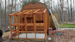 Lean to Greenhouse Part I Framing [upl. by Dolphin]