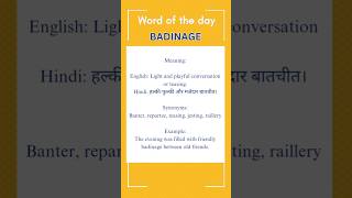 ✨ Master quotBadinagequot for Competitive Exams 🏆  VocabularyBooster CompetitiveExam WordPower shorts [upl. by Linneman]