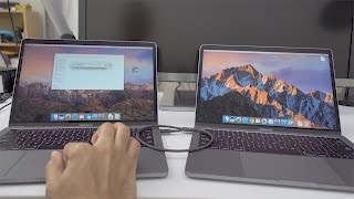 How to transfer files between two MacBook Pros using Thunderbolt 3 [upl. by Ikin]