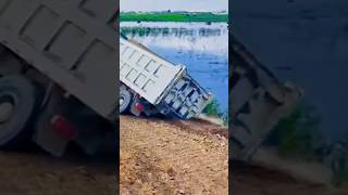 OMG truck falls into the water shorts shortvideo short shortsvideo [upl. by Staford]