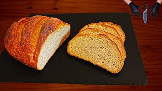 Deutsches Bauernbrot einfach Brot Rezept  German farmers bread  Alman çiftçi ekmeği [upl. by Clance]