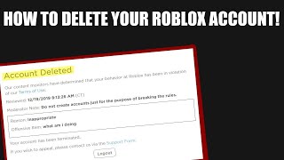 How to delete your accountGet it terminated Roblox 2019  jxhaana [upl. by Ticknor236]