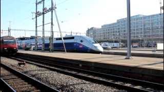 Parallelausfahrt TGV Euroduplex und IR aus Zürich HBF Full HD [upl. by Alleiram719]