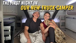 First Night In Our New Truck Camper Set Up  2024 Cirrus 820 [upl. by Suciram799]