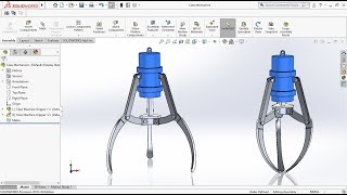 Claw Machine Gripper Design Assembly and Animation in Solidworks [upl. by Salomone566]