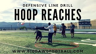 HOOP REACHES🏈🏈🏈 DEFENSIVE LINE FOOTBALL DRILL  Five Star Linemen Academy [upl. by Casi662]