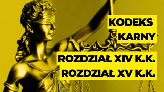 Kodeks karnyrozdział XIVObjaśnienie wyrażeń ustawowychrozdział XVStosunek do ustaw szczególnych [upl. by Silvano699]