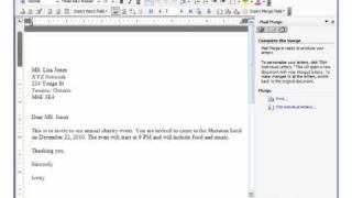 MS Word 2003 Mail Merge Pt 2 [upl. by Ynar]