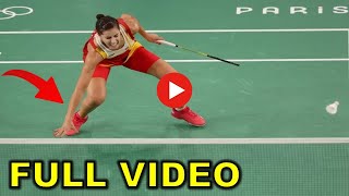 carolina marin injury  lesión de carolina marín  carolina marin injury video [upl. by Ignacius]