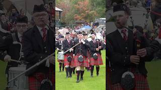 Kilsyth Thistle pipeband salute chieftain on march past at 2024 pitlochry highlandgames shorts [upl. by Careaga471]