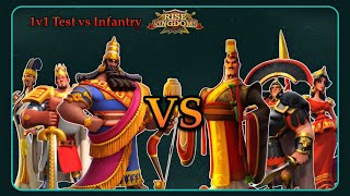 Ashurbanipal 1v1 Test VS Infantry  Rise of Kingdoms [upl. by Weisberg547]