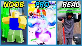 Noob VS Pro VS Real Life  Roblox Ninja Legends Version FUNNY [upl. by Torto727]