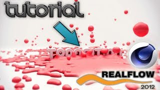 Realflow 5 amp C4D Tutorials  Liquid Spill  Text Transition [upl. by Rodger]