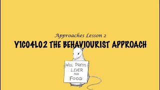 ALevel Psychology AQA Approaches  The Behaviourist Approach [upl. by Rehtae]