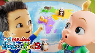 ¡NUEVO🌎Los Siete Continentes Canta y Aprende Canciones Infantiles  LooLoo Kids Español [upl. by Ellene]