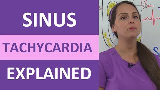 Sinus Tachycardia ECG Nursing Treatment Causes Symptoms NCLEX Cardiac Review [upl. by Ahsinrac]