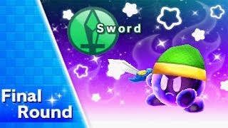 Kirby Triple Deluxe  Kirby Fighters Very Hard Walkthrough Part 3  Sword Ability [upl. by Cavit]