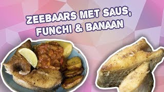 Gebakken zeebaars met Antilliaanse Krioyo saus funchi en banaan [upl. by Etteragram]