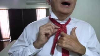 Necktie  Easy Fast Double Windsor Knot Left Handed [upl. by Itoyj]