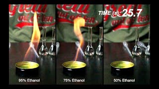 Ethanol vs Methanol Burn Rate vs Concentration [upl. by Even290]