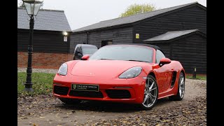 2016 Porsche 718 Boxster Lava Orange walk around [upl. by Traggat]