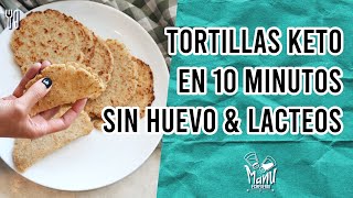 🌮 TORTILLAS KETO SIN HUEVO SIN LACTEOS  KETO TORTILLAS ALMOND FLOUR NO EGG  Manu Echeverri [upl. by Ibbob]