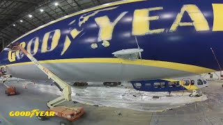 Goodyears Blimp TimeLapse Build in Blimp Hanger [upl. by Ellerehc]