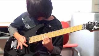 10 year old kid covers quotDyers Evequot guitar solo by Metallica [upl. by Marshall]