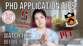 PhD Application Tips that got me into Stanford Berkeley MIT etc COMPREHENSIVE [upl. by Gusty792]