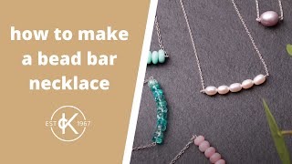 How To Make A Bead Bar Necklace  Kernowcraft [upl. by Lahcsap]