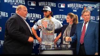 Rikk Wilde Chevy World Series MVP Trophy Fox Postgame [upl. by Eelibuj279]