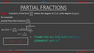 Partial fractions type 4 [upl. by Ahsiugal]