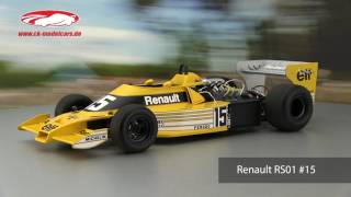 ckmodelcarsvideo JeanPierre Jabouille Renault RS01 15 Großbritannien GP F1 1977 Spark [upl. by Airbma530]