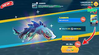 GOT NEW LUMINITE 85 Off UNLOCKED AND GAMEPLAY  Hungry Shark Evolution  Luminite Gameplay Max Lev [upl. by Ralleigh132]