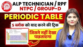 Periodic table S block को याद कैसे करे  रेलवे वाले छात्रों के लिए ज़रूरी वीडियो railwayalpscience [upl. by Sukramal]