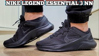 Tênis Nike Legend Essential 3 Preto  Comprado Na Dafiti  Review e Demonstração no pé [upl. by Dadinirt]