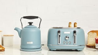 Haden Highclere Poole Blue Retro Kettle [upl. by Silbahc]