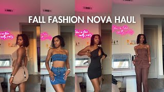 RATING MY FASHION NOVA CLOTHES  Fall Haul 2piece sets boots dresses and more 🍂🤍 [upl. by Alrahs]