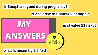 AstraZeneca Booster dose  Ct value  Sinopharm  Sputnik V  You ask I answerBiologyExplained [upl. by Oiralednac]