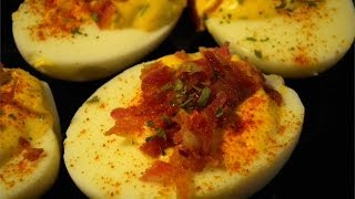 Spicy Bacon Deviled Eggs  Party Time [upl. by Ecnedurp138]