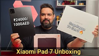 Xiaomi Pad 7 Unboxing  Snapdragon 7 Gen 3🔥🔥 ₹240001000AED [upl. by Ynahirb]