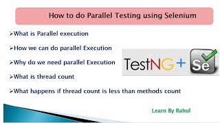 Parallel Execution in just 10 minutes  How to do Parallel Testing  Selenium Parallel using TestNG [upl. by Phyllis]