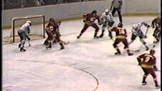 1982 Hartford Whalers 3 Calgary 1 Francis Gets Hit in Eye with Puck Plus OldTimers Game [upl. by Wu]