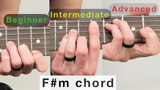 🎸 F sharp minor chord guitar easy for beginners 🎸 Fm guitar chord [upl. by Lienhard]