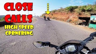 Close Calls  Riding Skills or Luck  High Speed Cornering ft Ktm RC 390 [upl. by Calle]